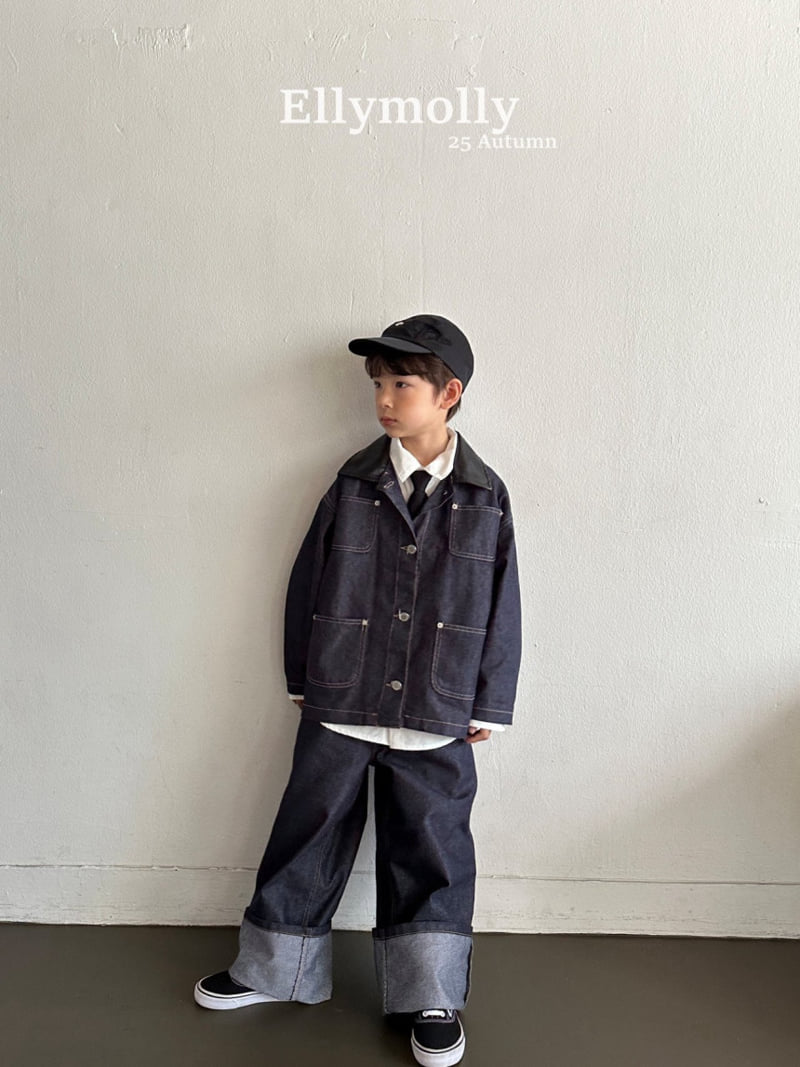 Ellymolly - Korean Children Fashion - #Kfashion4kids - Rivet Denim Jacket - 6