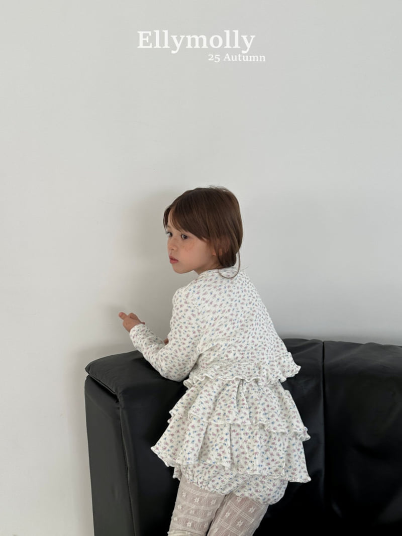 Ellymolly - Korean Children Fashion - #childofig - Girls' Frill Waffle Cardigan - 7