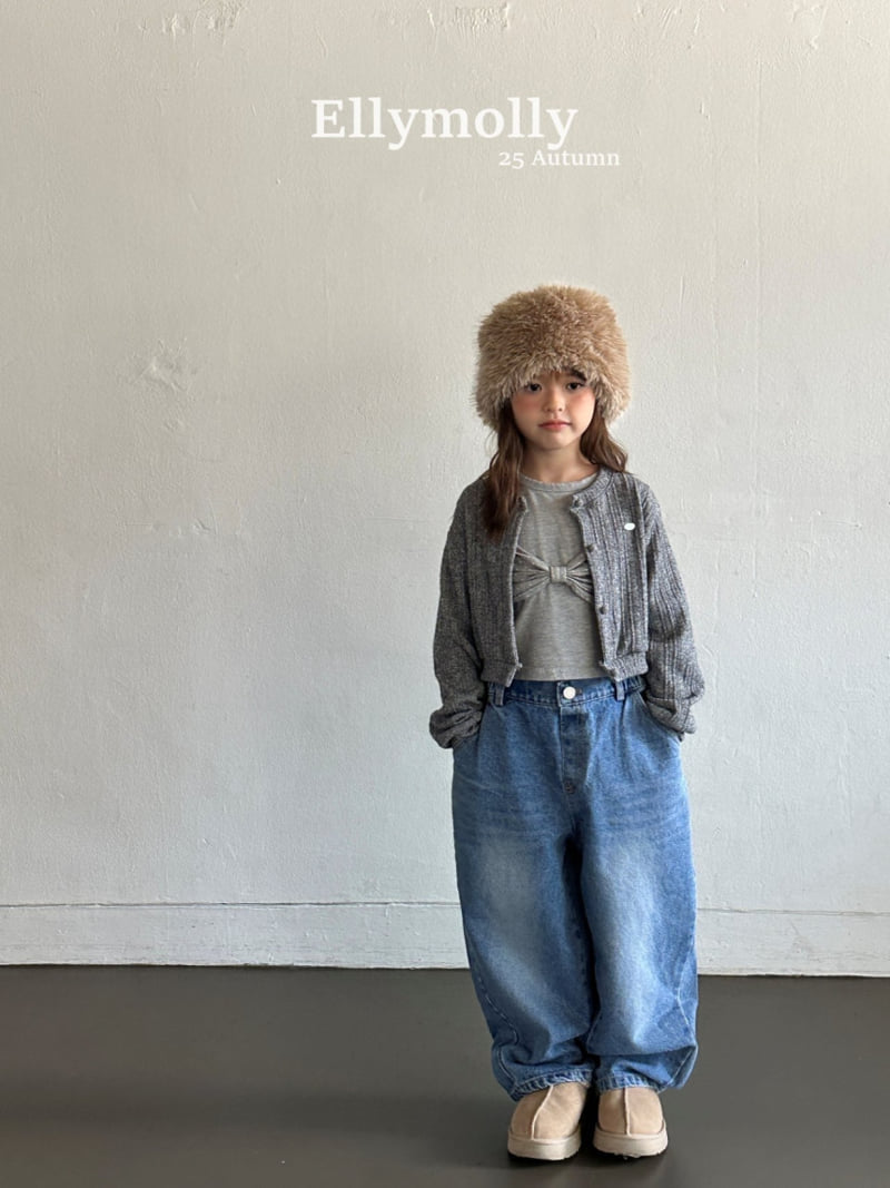 Ellymolly - Korean Children Fashion - #childofig - Curve Denim Pants - 8