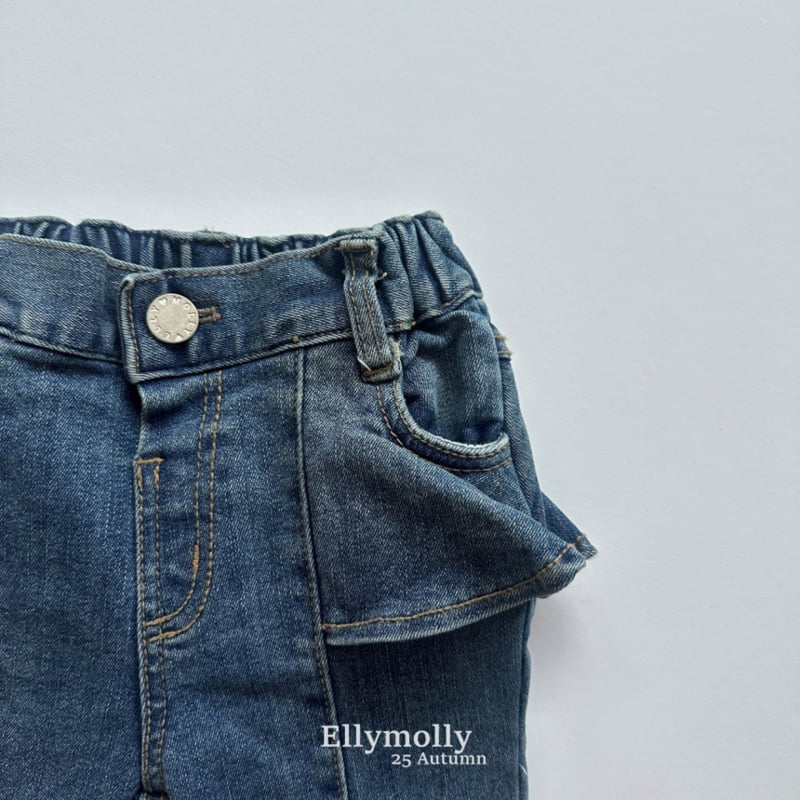 Ellymolly - Korean Children Fashion - #childofig - Lala Frill Bootcut Denim - 3