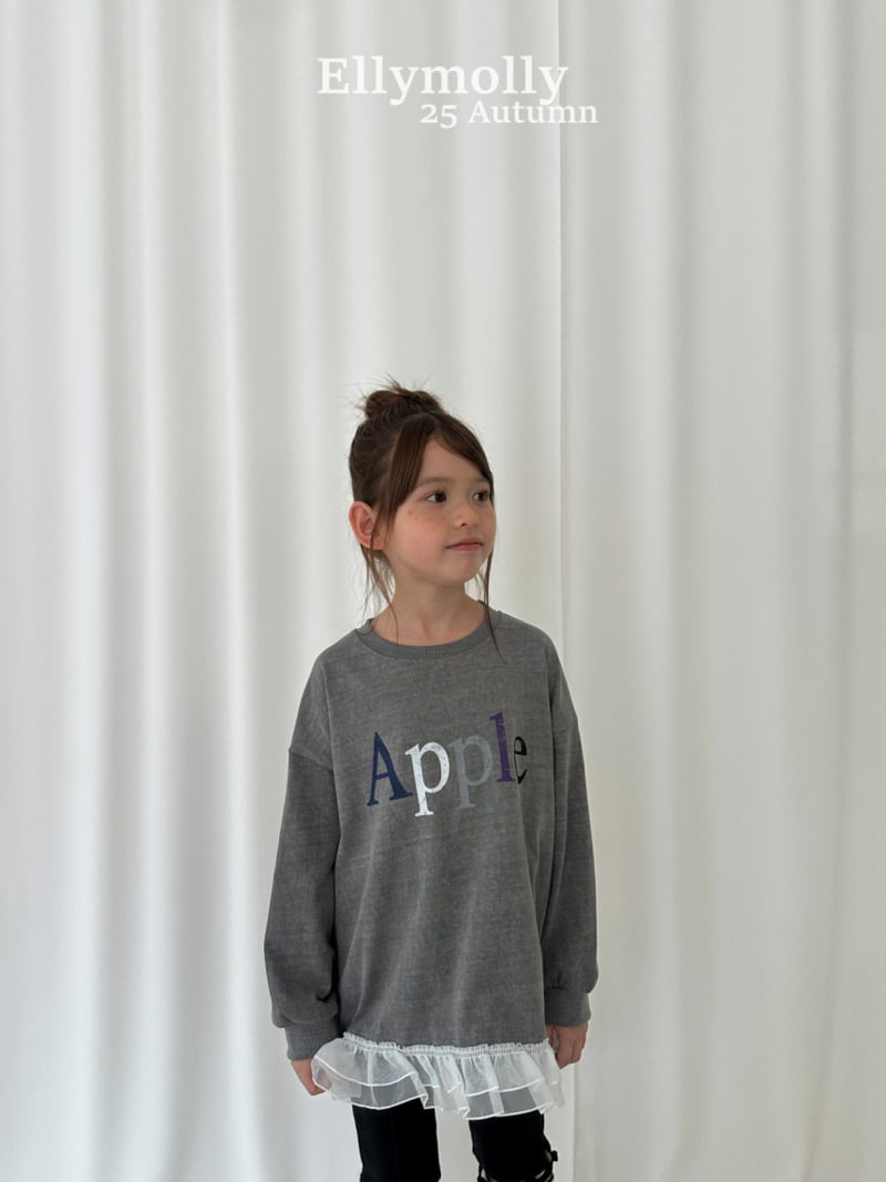 Ellymolly - Korean Children Fashion - #childrensboutique - Apple Vintage Frill Tee - 8