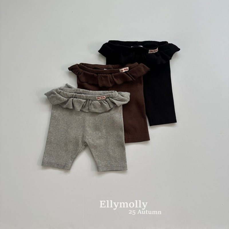 Ellymolly - Korean Children Fashion - #childrensboutique - Chacha Frill Leggings - 2