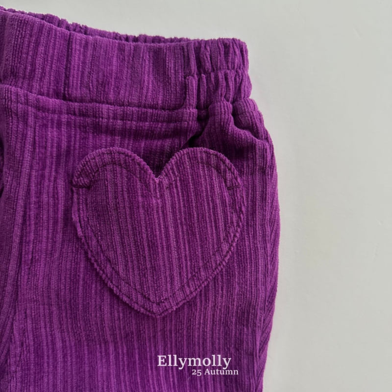 Ellymolly - Korean Children Fashion - #childrensboutique - Heart Pocket Bootcut Pants - 6