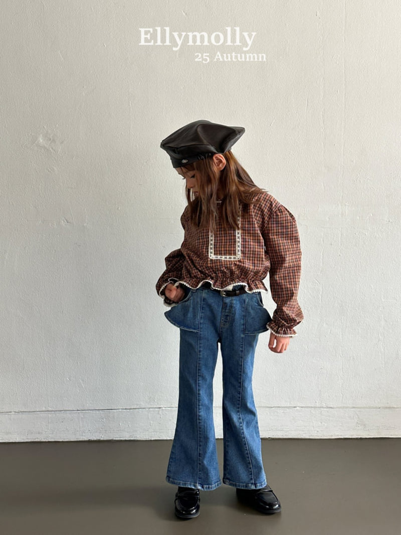 Ellymolly - Korean Children Fashion - #childrensboutique - Lala Frill Bootcut Denim - 5
