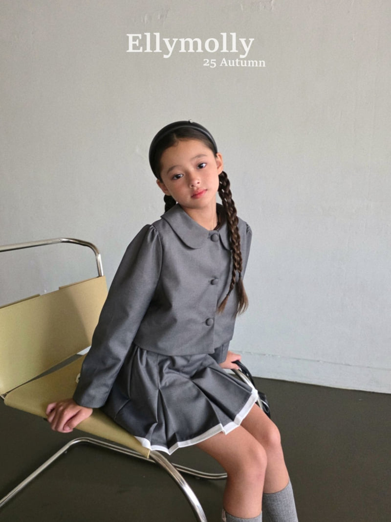 Ellymolly - Korean Children Fashion - #designkidswear - Chouchou Cropped Jacket - 5