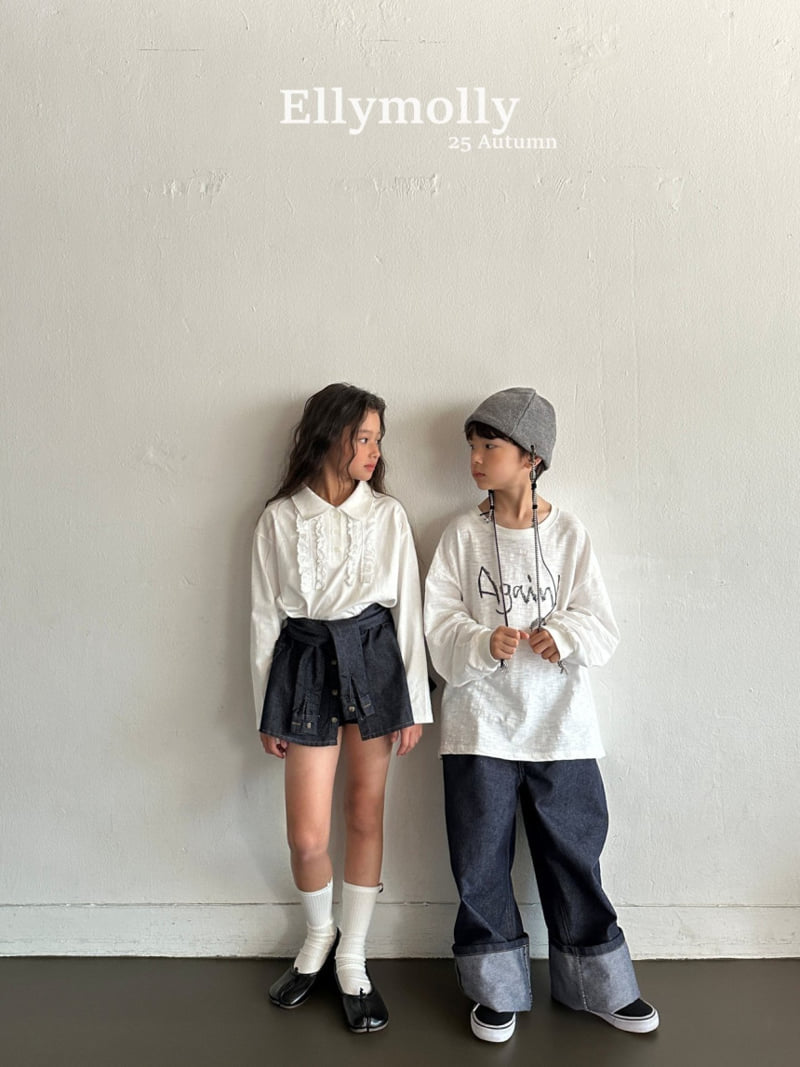 Ellymolly - Korean Children Fashion - #designkidswear - Again Slub Tee - 5