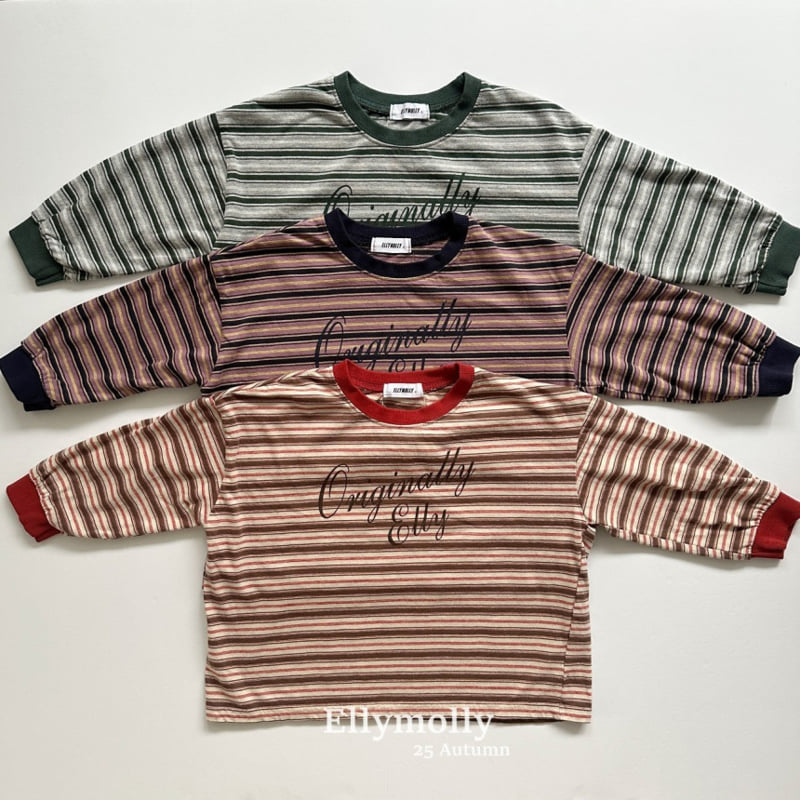 Ellymolly - Korean Children Fashion - #designkidswear - Painter Stripe Tee - 2