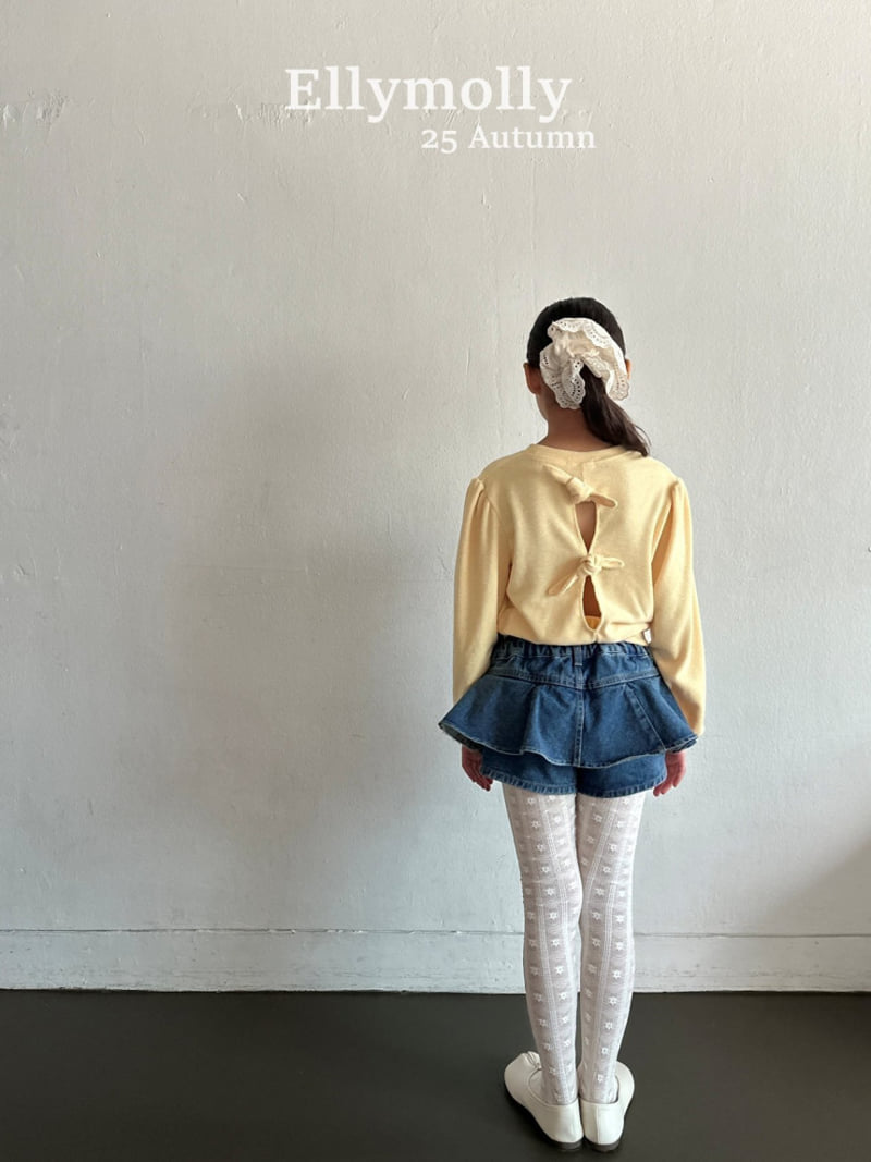 Ellymolly - Korean Children Fashion - #designkidswear - Madeleine Ribbon Slit Tee - 12