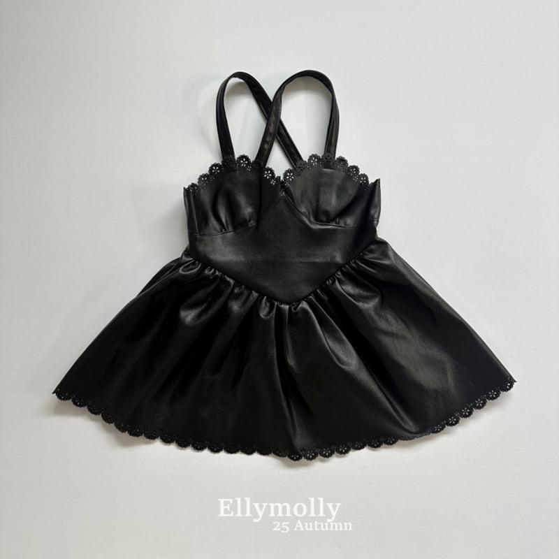 Ellymolly - Korean Children Fashion - #discoveringself - Pin-up Leather One-piece - 2