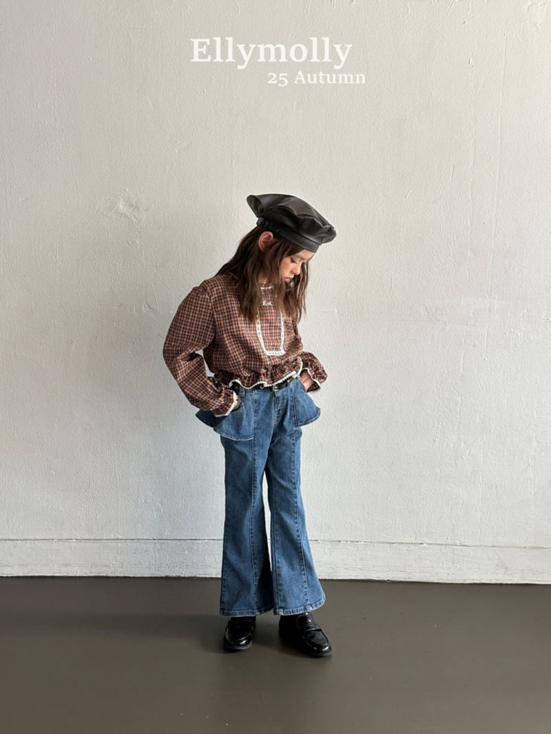 Ellymolly - Korean Children Fashion - #discoveringself - Lala Frill Bootcut Denim - 7