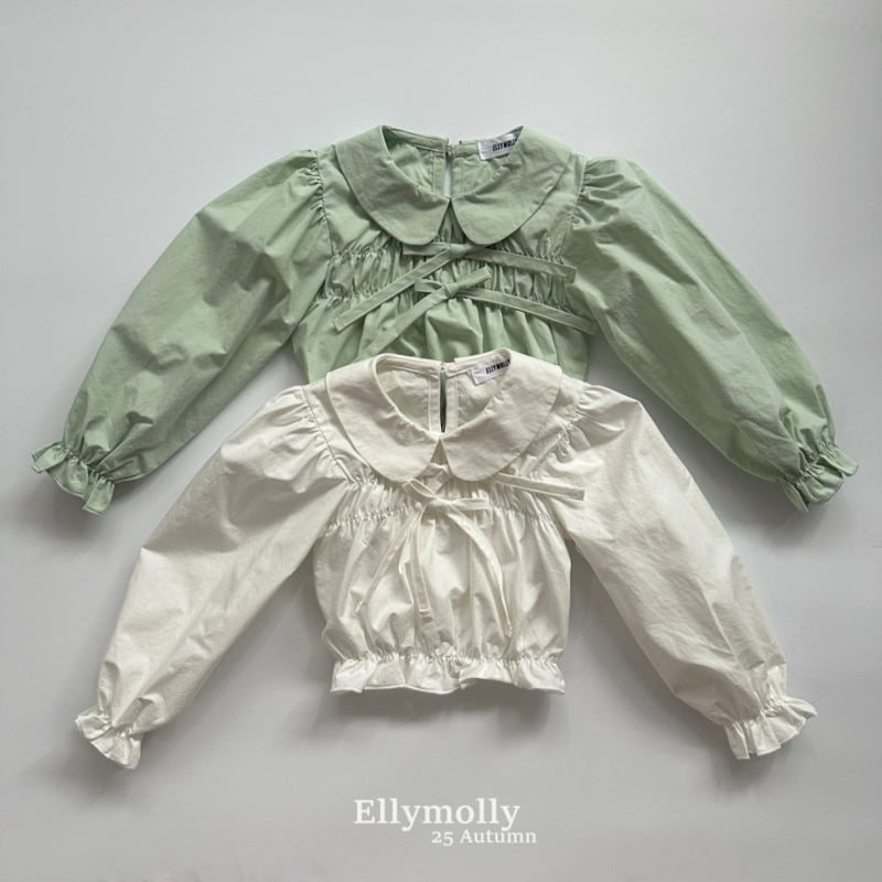 Ellymolly - Korean Children Fashion - #discoveringself - Sugar Round Collar Blouse - 2
