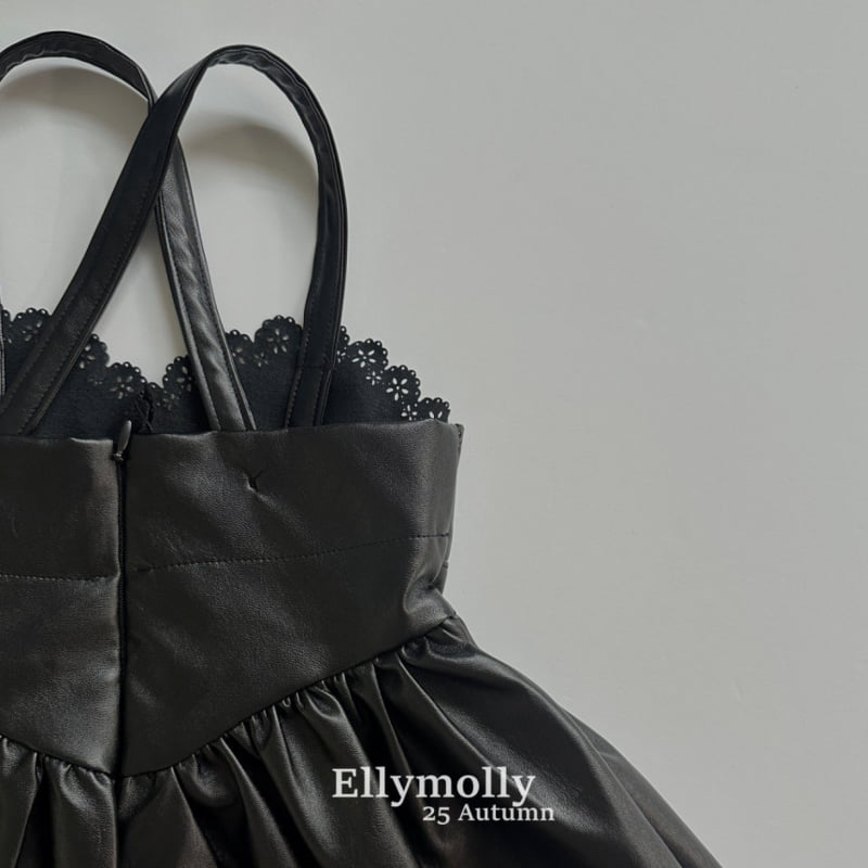 Ellymolly - Korean Children Fashion - #fashionkids - Pin-up Leather One-piece - 3