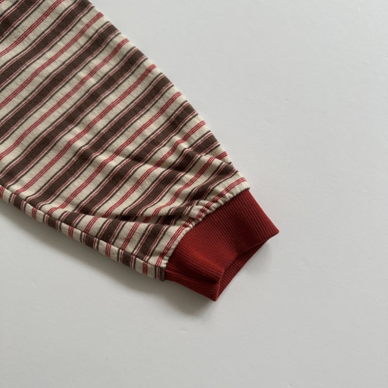 Ellymolly - Korean Children Fashion - #discoveringself - Painter Stripe Tee - 4