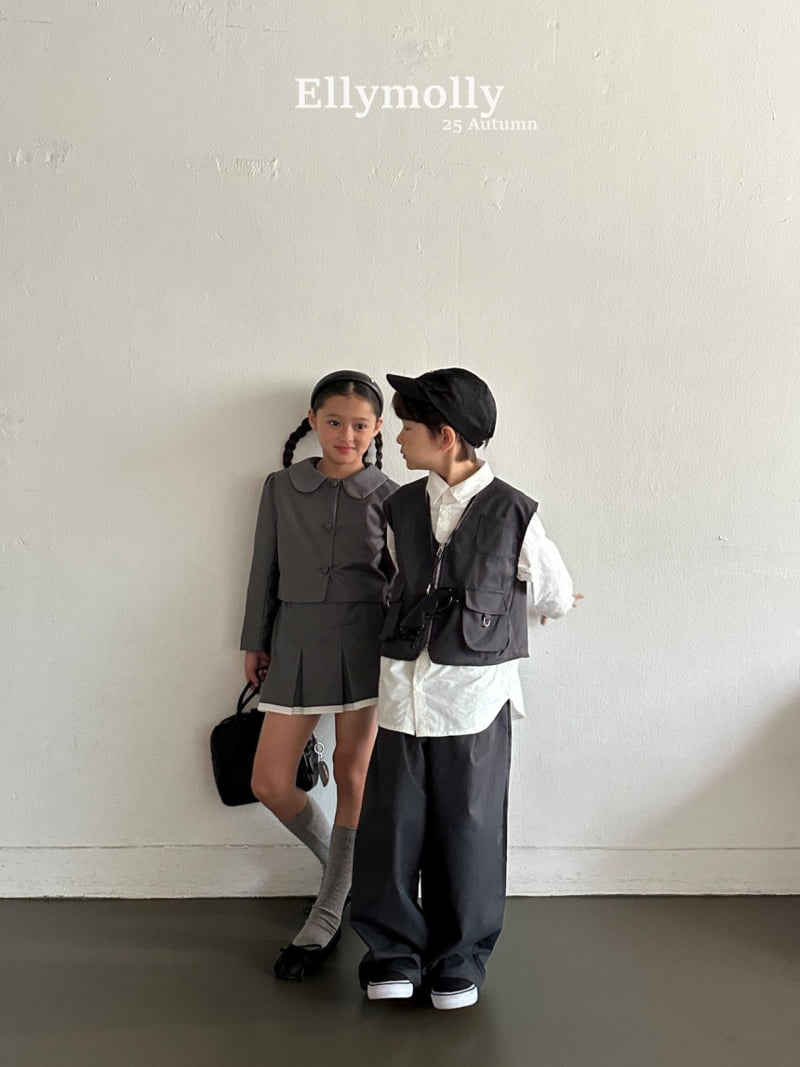 Ellymolly - Korean Children Fashion - #fashionkids - D-ring Pocket Vest - 11