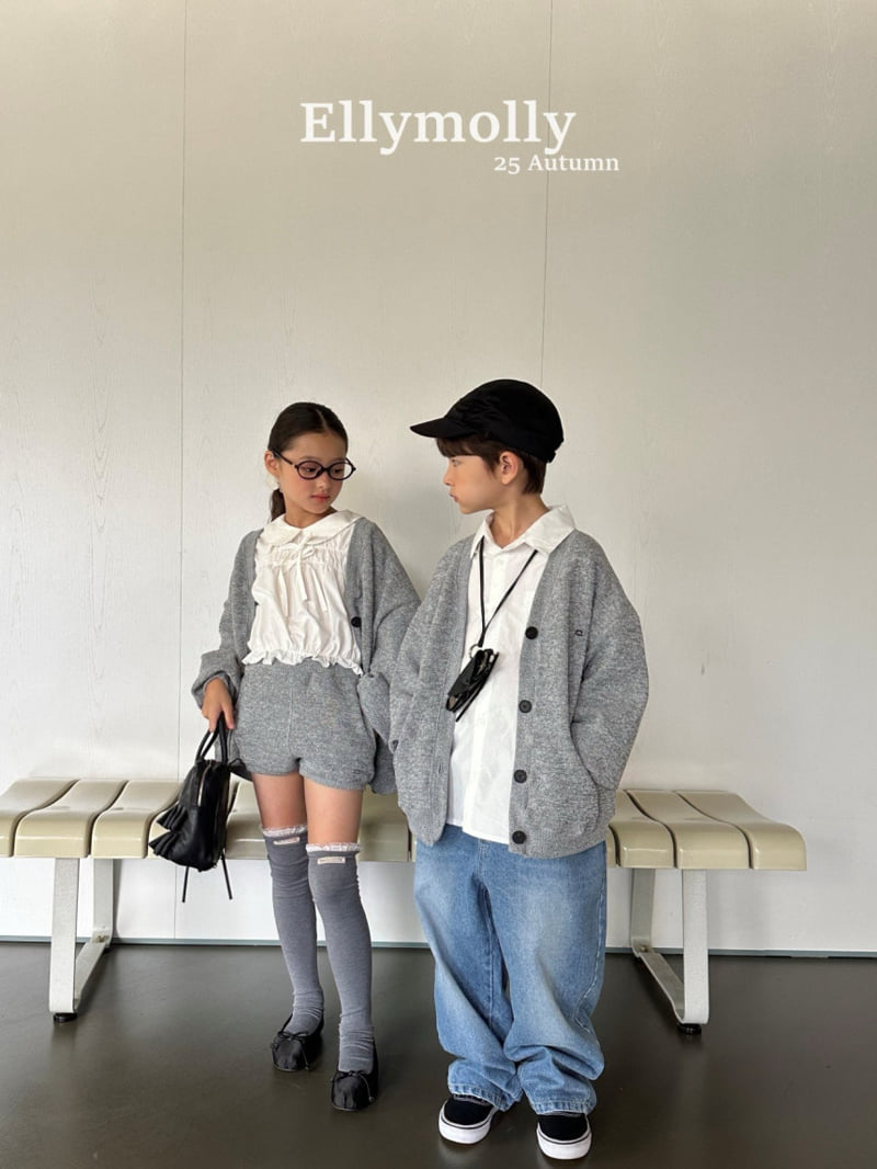 Ellymolly - Korean Children Fashion - #fashionkids - Yogurt Boxy Cardigan - 5