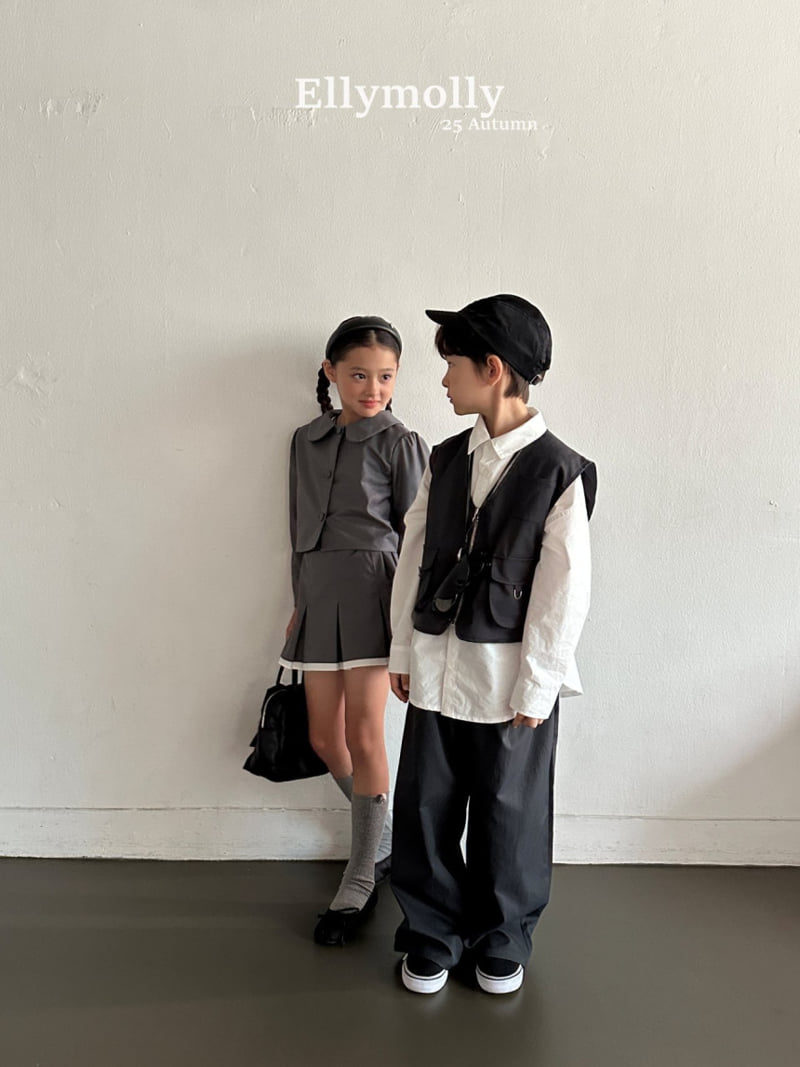 Ellymolly - Korean Children Fashion - #kidsshorts - D-ring Pocket Vest - 12