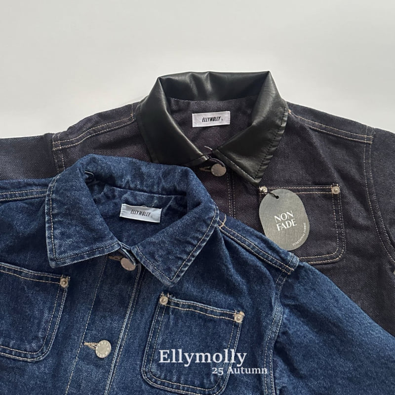 Ellymolly - Korean Children Fashion - #kidsshorts - Rivet Denim Jacket - 3