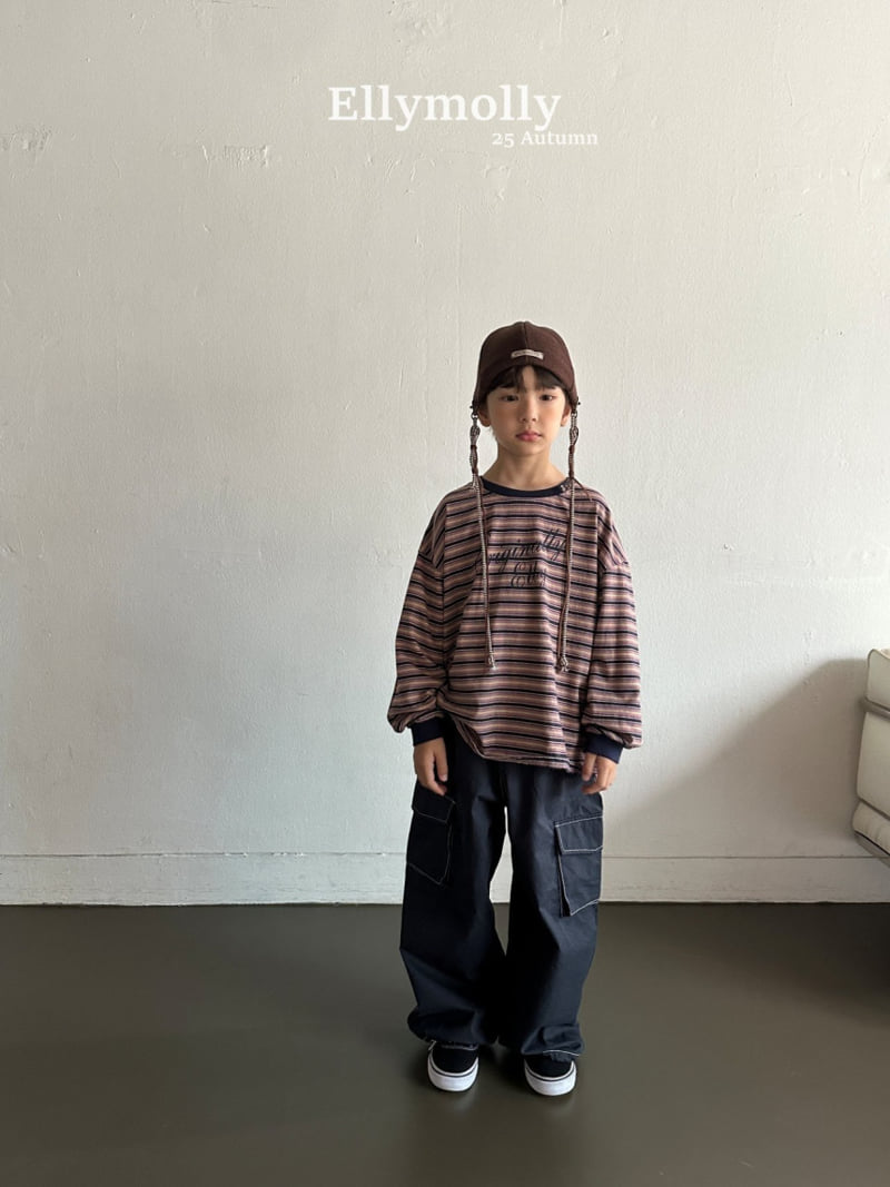 Ellymolly - Korean Children Fashion - #kidsstore - Painter Stripe Tee - 6