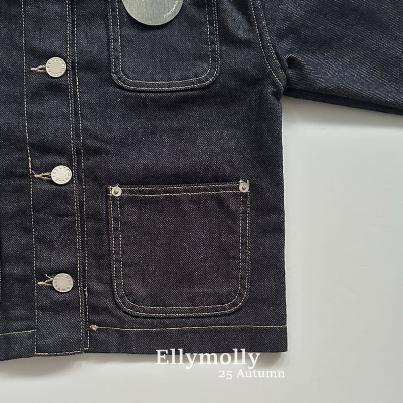 Ellymolly - Korean Children Fashion - #kidsshorts - Rivet Denim Jacket - 4