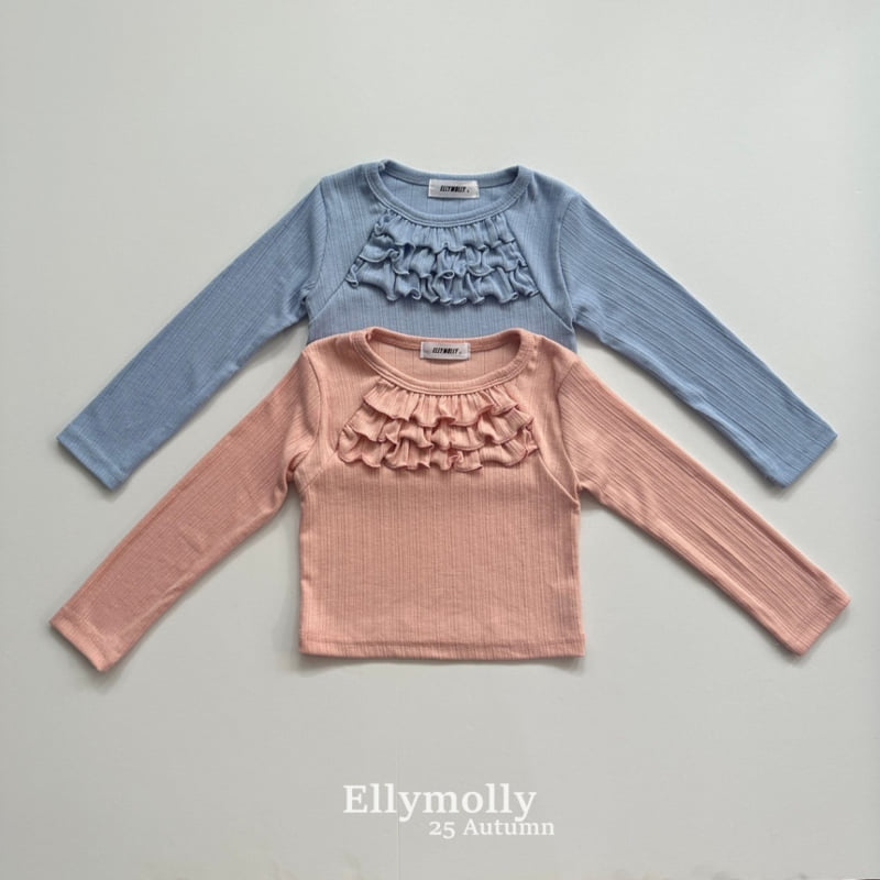 Ellymolly - Korean Children Fashion - #kidsstore - Sugar 3 Frill Tee - 2