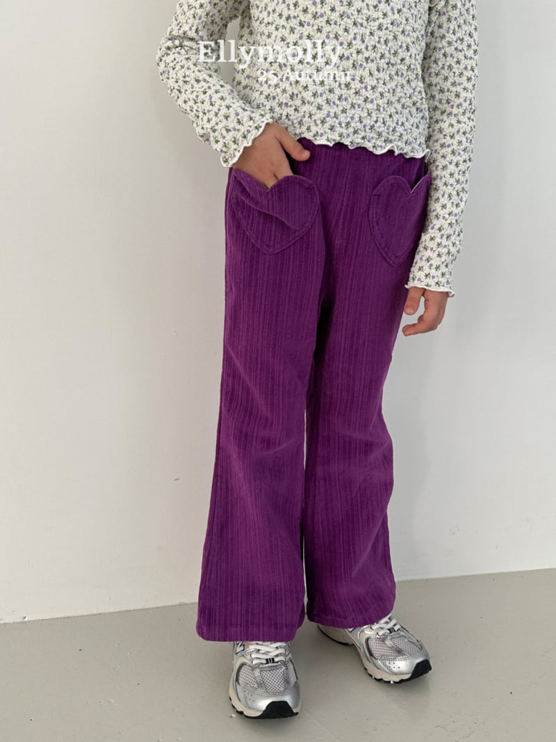Ellymolly - Korean Children Fashion - #kidzfashiontrend - Heart Pocket Bootcut Pants - 12