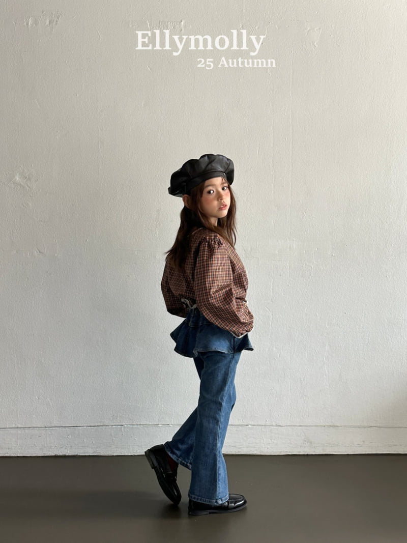 Ellymolly - Korean Children Fashion - #kidzfashiontrend - Lala Frill Bootcut Denim - 11