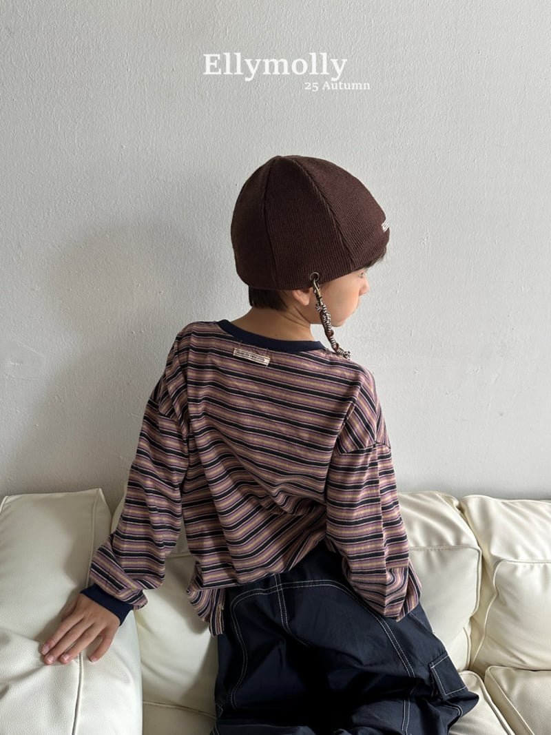 Ellymolly - Korean Children Fashion - #littlefashionista - Painter Stripe Tee - 9