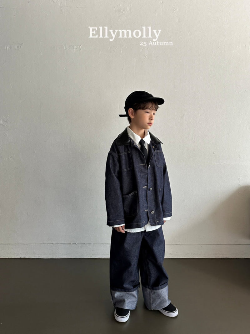 Ellymolly - Korean Children Fashion - #littlefashionista - Rivet Denim Jacket - 7