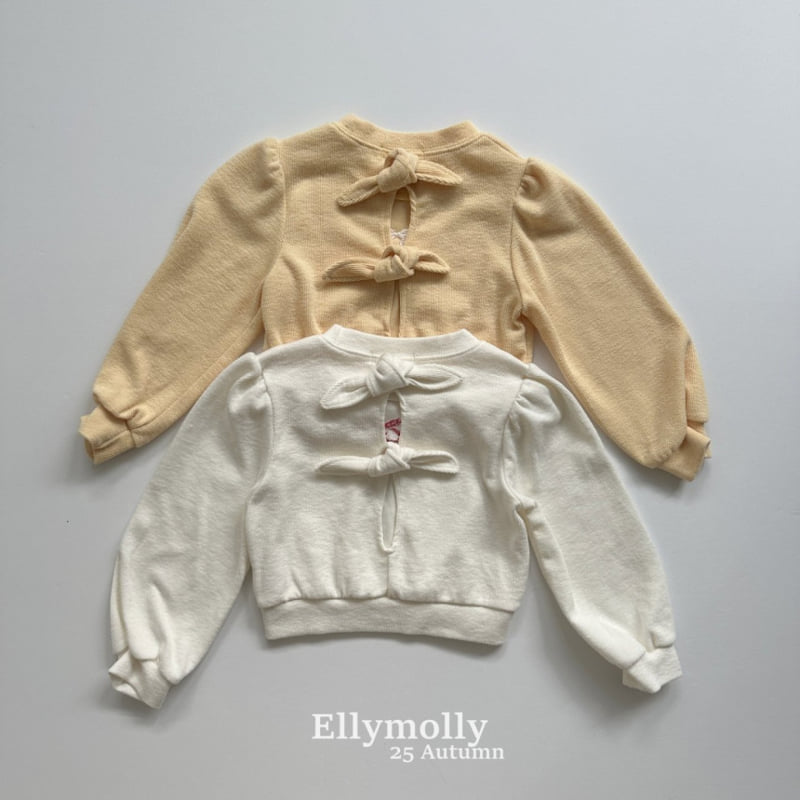 Ellymolly - Korean Children Fashion - #littlefashionista - Madeleine Ribbon Slit Tee - 3