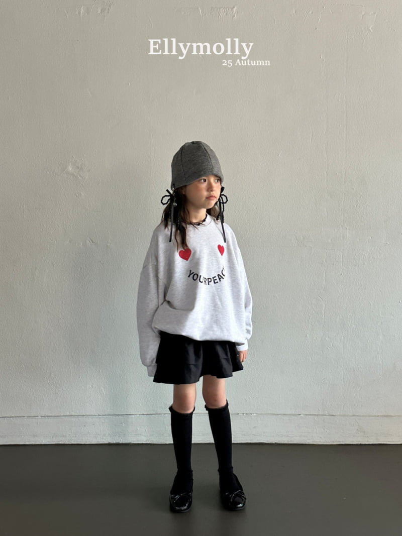 Ellymolly - Korean Children Fashion - #magicofchildhood - Peace Heart Sweatshirt - 8