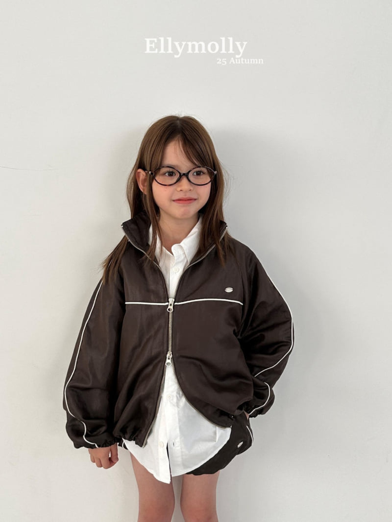 Ellymolly - Korean Children Fashion - #magicofchildhood - Coated Piping Jumper - 9