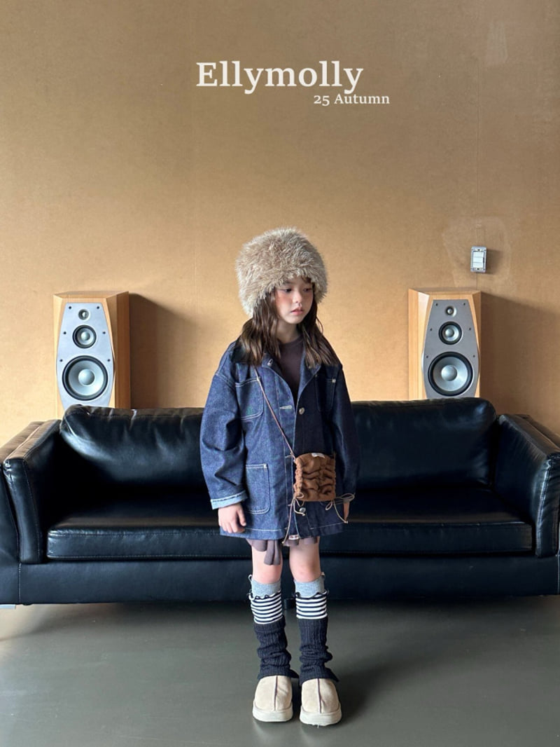 Ellymolly - Korean Children Fashion - #magicofchildhood - Rivet Denim Jacket - 8
