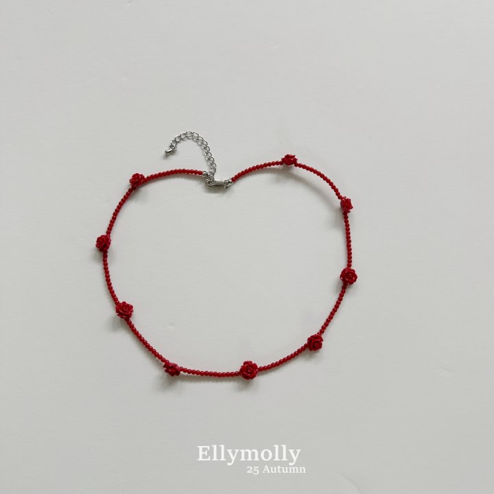 Ellymolly - Korean Children Fashion - #littlefashionista - Rose Necklace - 4