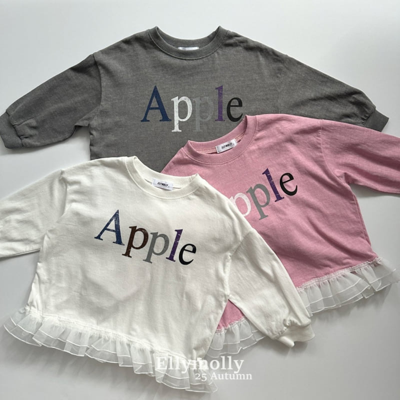 Ellymolly - Korean Children Fashion - #minifashionista - Apple Vintage Frill Tee - 2