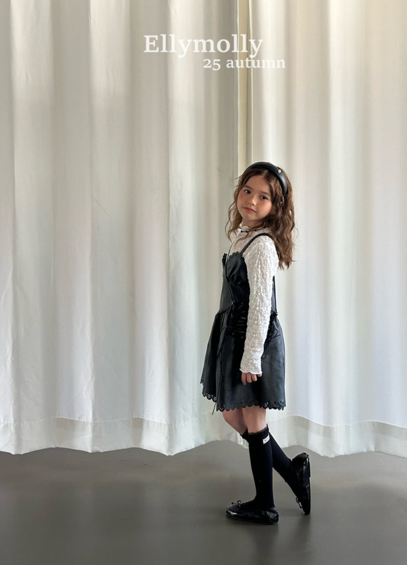 Ellymolly - Korean Children Fashion - #minifashionista - Pin-up Leather One-piece - 10