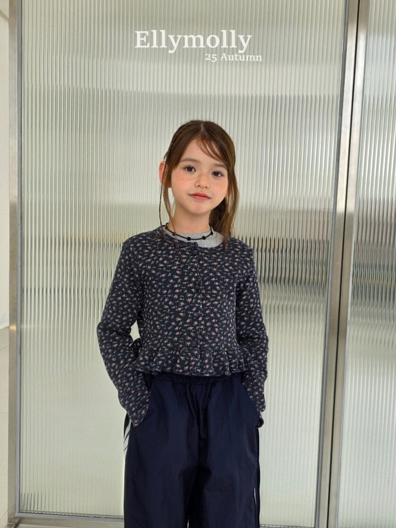 Ellymolly - Korean Children Fashion - #magicofchildhood - Girls' Frill Waffle Cardigan - 4