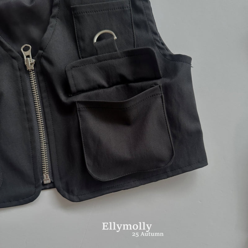 Ellymolly - Korean Children Fashion - #magicofchildhood - D-ring Pocket Vest - 4