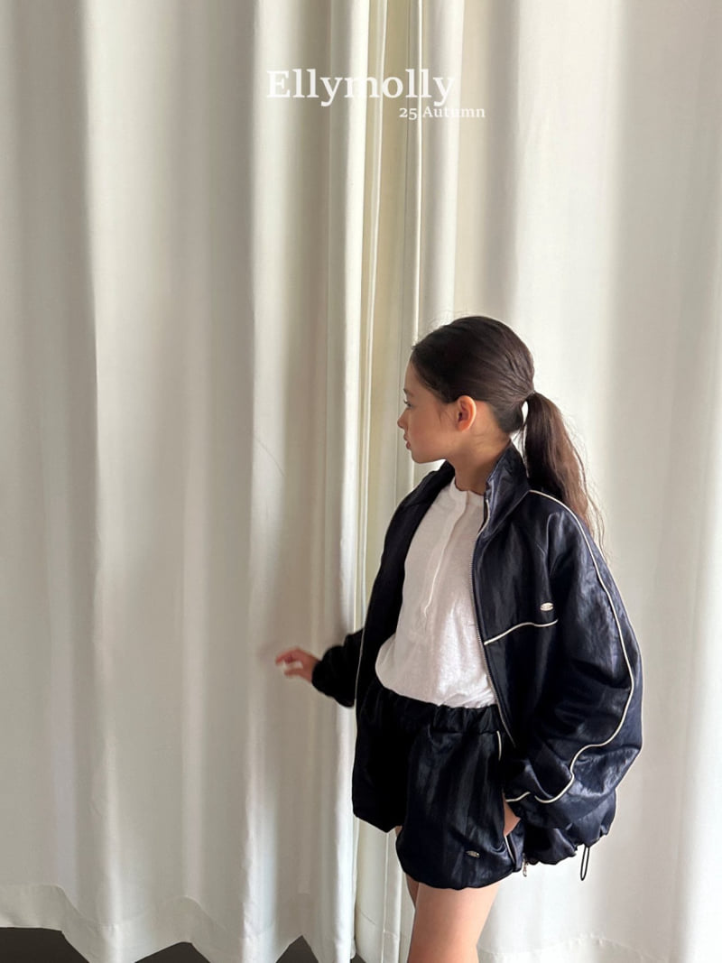 Ellymolly - Korean Children Fashion - #minifashionista - Coated Piping Jumper - 10