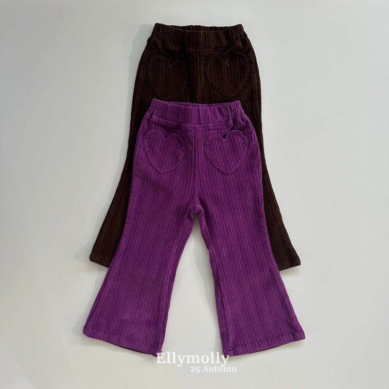 Ellymolly - Korean Children Fashion - #minifashionista - Heart Pocket Bootcut Pants - 2