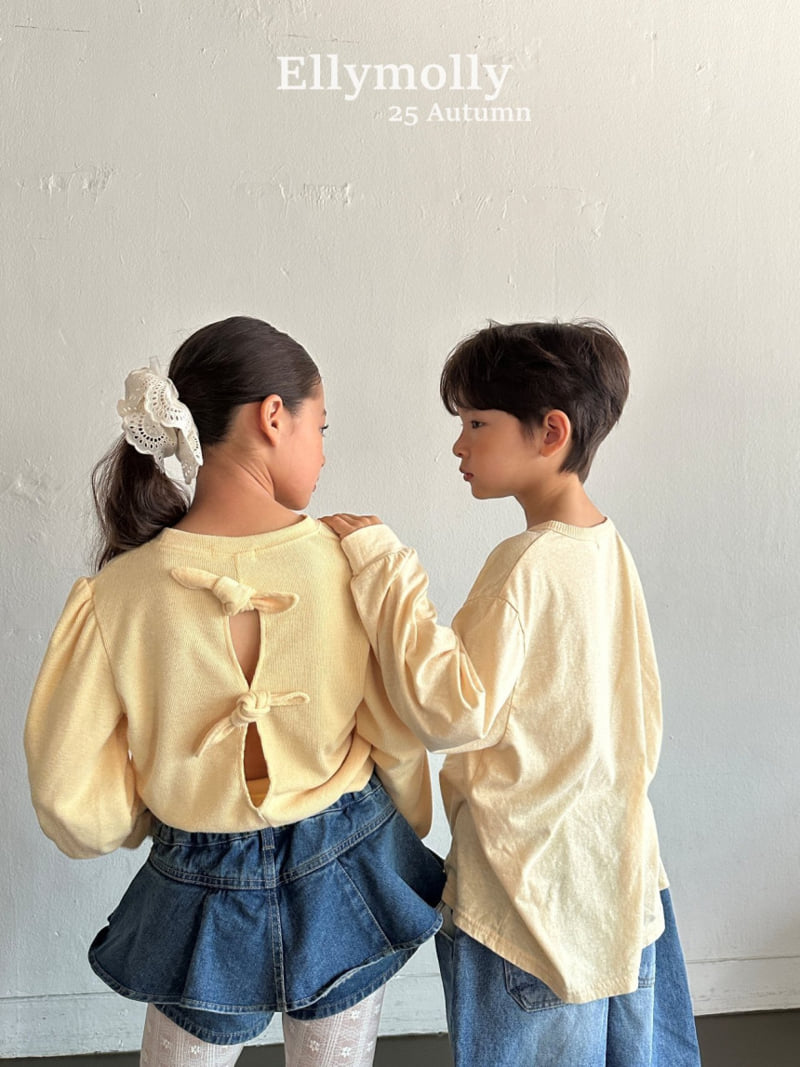 Ellymolly - Korean Children Fashion - #minifashionista - Madeleine Ribbon Slit Tee - 5