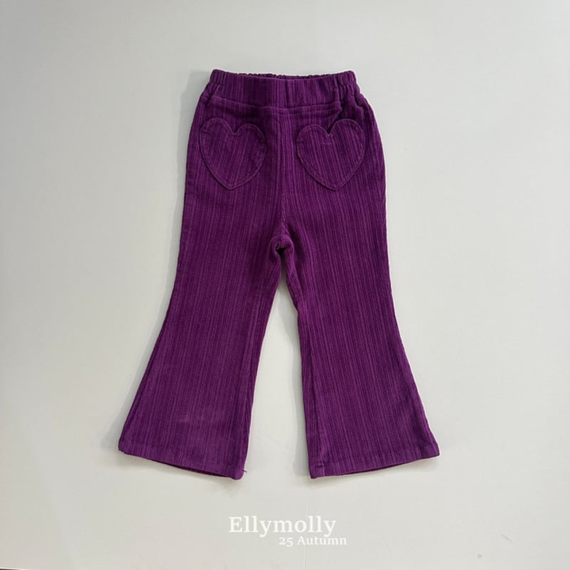 Ellymolly - Korean Children Fashion - #prettylittlegirls - Heart Pocket Bootcut Pants - 3