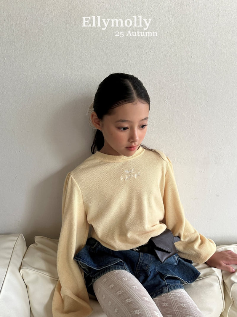 Ellymolly - Korean Children Fashion - #prettylittlegirls - Madeleine Ribbon Slit Tee - 6