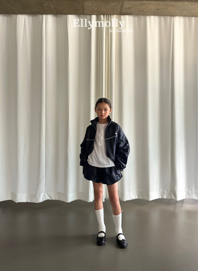 Ellymolly - Korean Children Fashion - #todddlerfashion - Coated Piping Jumper - 12