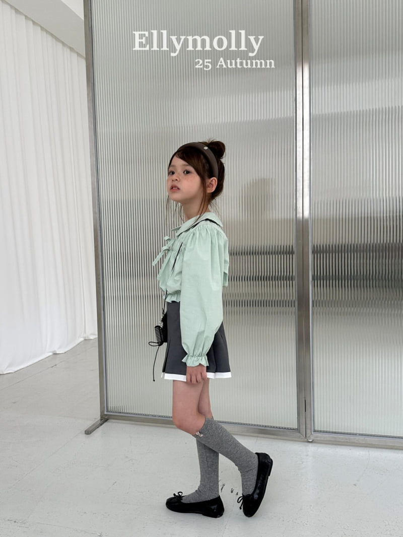 Ellymolly - Korean Children Fashion - #todddlerfashion - Sugar Round Collar Blouse - 12