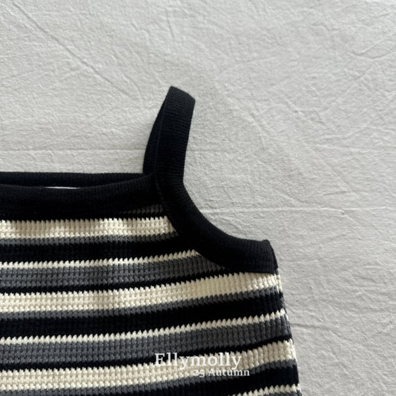 Ellymolly - Korean Children Fashion - #toddlerclothing - Pepero Frill Sleeveless - 3