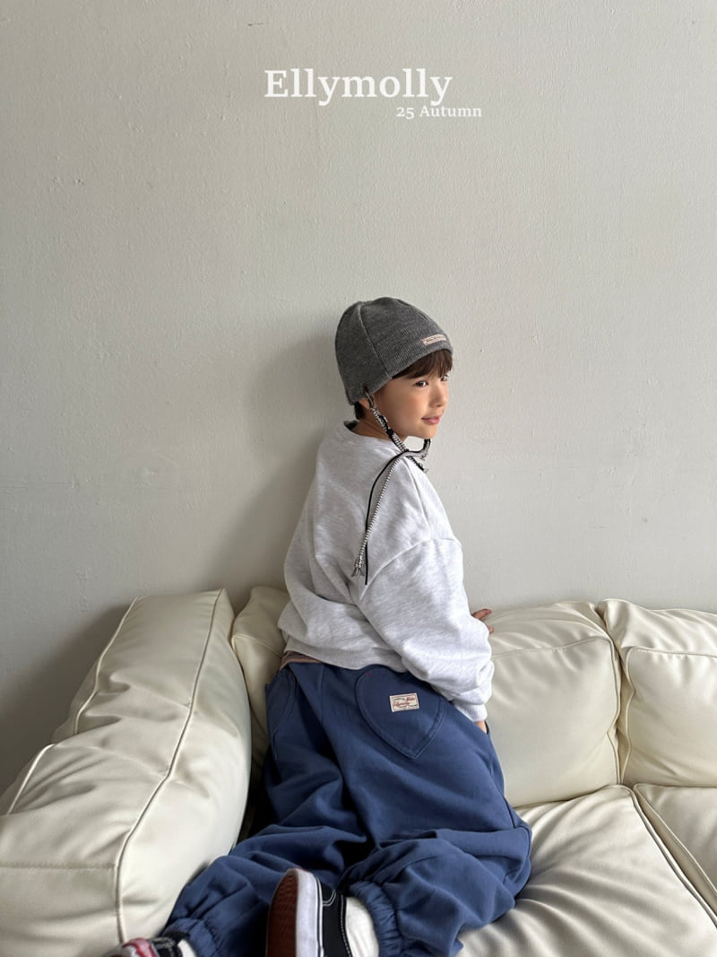Ellymolly - Korean Children Fashion - #toddlerclothing - Autumn Heart Jogger Pants - 12