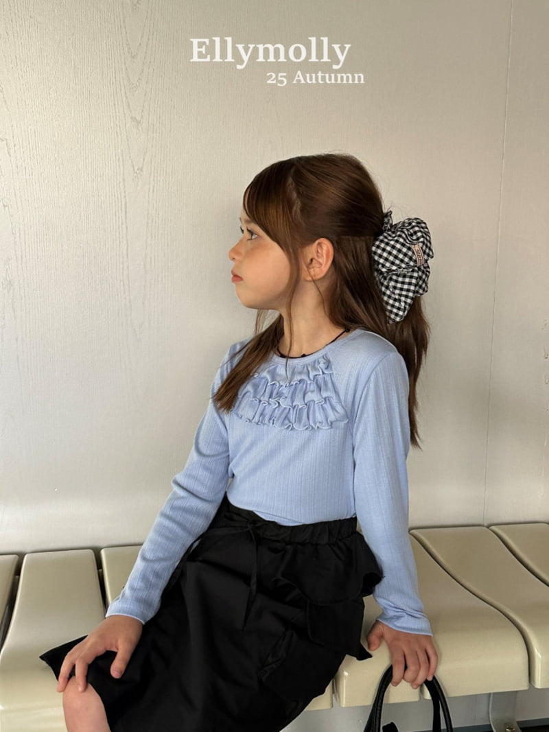 Ellymolly - Korean Children Fashion - #toddlerclothing - Sugar 3 Frill Tee - 10