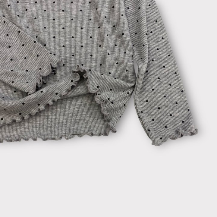 Erin J - Korean Children Fashion - #childofig - Dot Ribbed Tee - 5