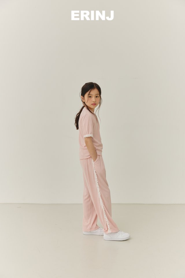 Erin J - Korean Children Fashion - #childrensboutique - Lace Ribbed Tee - 9