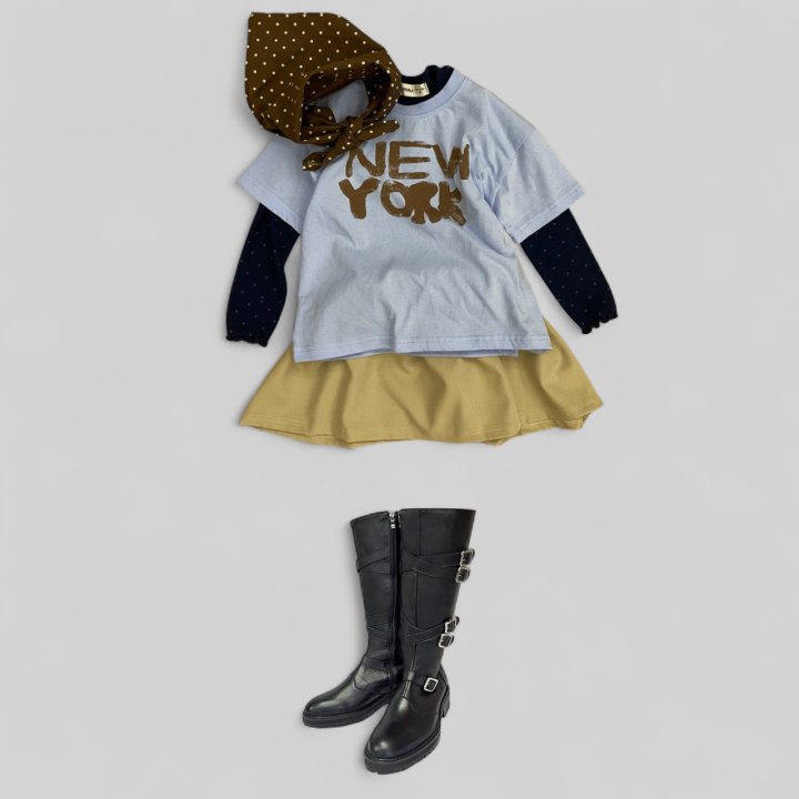 Erin J - Korean Children Fashion - #childrensboutique - Dot Ribbed Tee - 6
